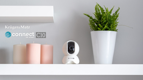 Kamera Wi-Fi Kruger&Matz Connect C10 TuyaSmart podczerwień 355° microSD