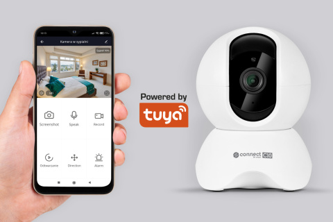 Kamera Wi-Fi Kruger&Matz Connect C10 TuyaSmart podczerwień 355° microSD