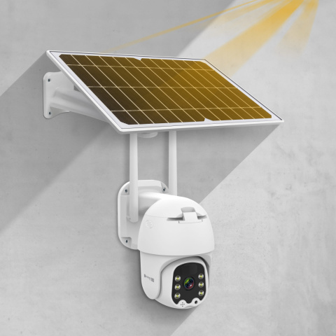 Kamera solarna zewnętrzna obrotowa FullHD LTE 4G SIM LED Tuya Kruger&Matz