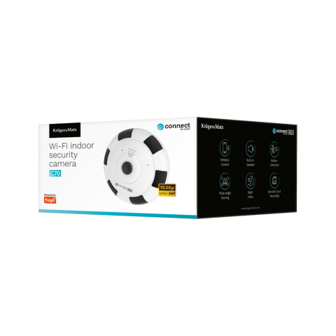Kamera wewnętrzna WiFi IP 3MPx 360° Tuya zoom
