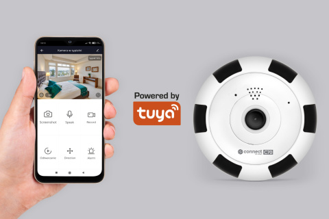 Kamera wewnętrzna WiFi IP 3MPx 360° Tuya zoom