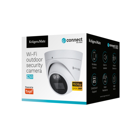 Kamera zewnętrzna WiFi IP Tuya zoom alarm IP66