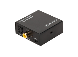 Konwerter Sygnału Audio Cabletech Toslink RCA Coaxial Jack 3,5mm