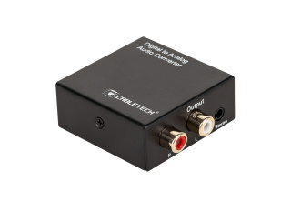 Konwerter Sygnału Audio Cabletech Toslink RCA Coaxial Jack 3,5mm