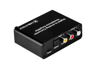 Konwerter optyczny toslink coaxial do 2xRCA cinch