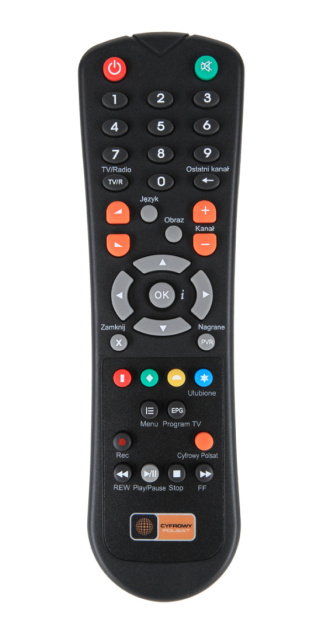Pilot do dekodera Polsat HD2000 bez logo