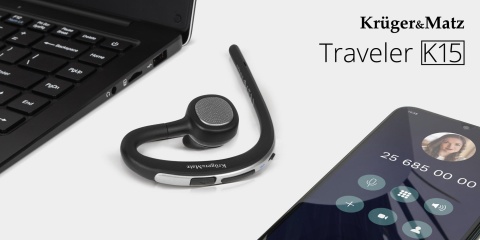Słuchawka bluetooth BT 5.0 HD Kruger&Matz K15