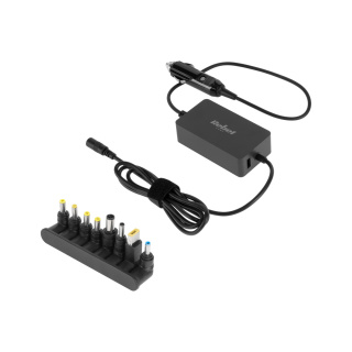 Ładowarka samochodowa do laptopa zasilacz 65W 12v 24V 8 końcówek Rebel