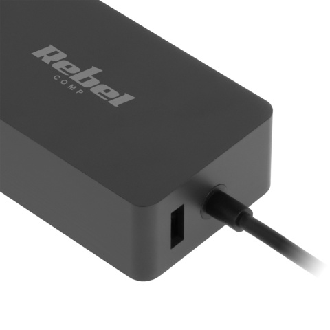 Ładowarka samochodowa do laptopa zasilacz 65W 12v 24V 8 końcówek Rebel Ładowarka samochodowa do laptopa zasilacz 65W 12v 24V 8 końcówek Rebel