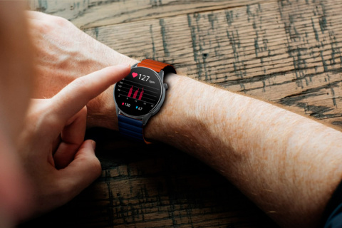 Smartwatch KIESLECT KR PRO IP68 AMOLED Always On Display iOS rozmowy tętno
