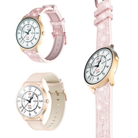 Smartwatch KIESLECT Lora Gold IP68 BT iOS rozmowy tętno