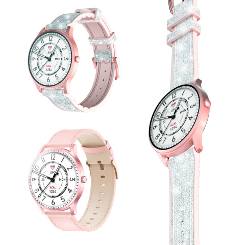 Smartwatch KIESLECT Lora Pink IP68 BT iOS rozmowy tętno Smartwatch KIESLECT Lora Pink IP68 BT iOS rozmowy tętno