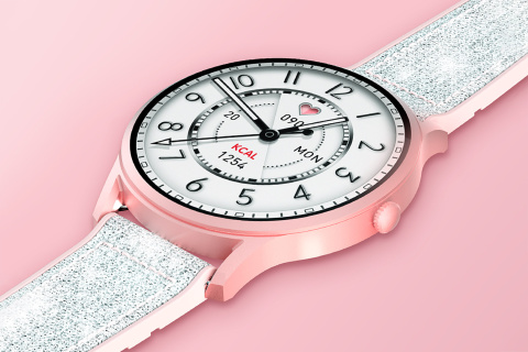 Smartwatch KIESLECT Lora Pink IP68 BT iOS rozmowy tętno Smartwatch KIESLECT Lora Pink IP68 BT iOS rozmowy tętno