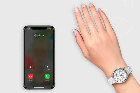 Smartwatch KIESLECT Lora Pink IP68 BT iOS rozmowy tętno Smartwatch KIESLECT Lora Pink IP68 BT iOS rozmowy tętno