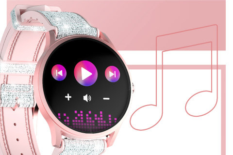 Smartwatch KIESLECT Lora Pink IP68 BT iOS rozmowy tętno Smartwatch KIESLECT Lora Pink IP68 BT iOS rozmowy tętno