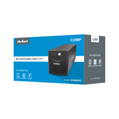 Zasilacz awaryjny UPS 1000VA 600W Micropower Rebel