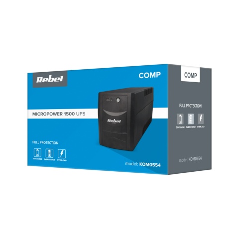 Zasilacz awaryjny UPS 1500VA 900W Micropower Rebel