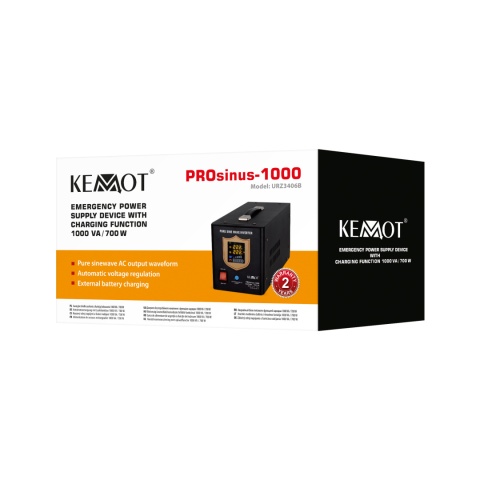 Zasilacz awaryjny UPS Kemot PROsinus 1000 12V/230V Zasilacz awaryjny UPS Kemot PROsinus 1000 12V/230V