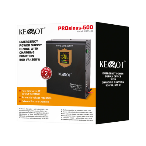 Zasilacz awaryjny UPS Kemot PROsinus 500 12V/230V Zasilacz awaryjny UPS Kemot PROsinus 500 12V/230V