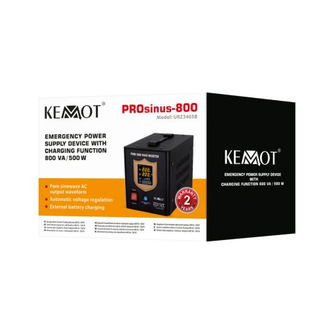 Zasilacz awaryjny UPS Kemot PROsinus 800 12V/230V Zasilacz awaryjny UPS Kemot PROsinus 800 12V/230V