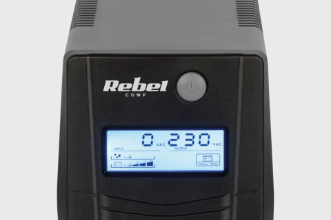 Zasilacz awaryjny komputerowy UPS REBEL 1000VA 600W 230 V 50Hz LCD USB RJ45 Zasilacz awaryjny komputerowy UPS REBEL 1000VA 600W 230 V 50Hz LCD USB RJ45