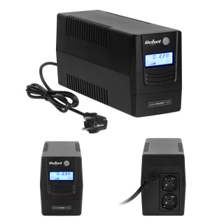 Zasilacz awaryjny komputerowy UPS REBEL Plus 650VA 360W LCD USB RJ45