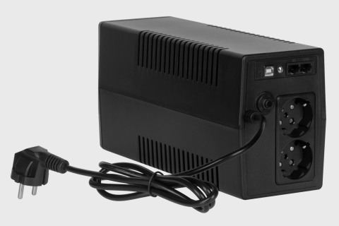 Zasilacz awaryjny komputerowy UPS REBEL Plus 850VA 480W LCD USB RJ45