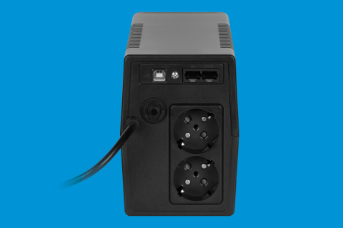 Zasilacz awaryjny komputerowy UPS REBEL Plus 850VA 480W LCD USB RJ45