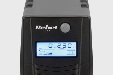 Zasilacz awaryjny komputerowy UPS REBEL Plus 850VA 480W LCD USB RJ45