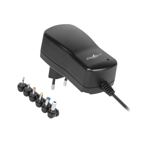 Zasilacz uniwersalny regulowany 12V 1500mA 18W impulsowy regulowany Rebel Zasilacz uniwersalny regulowany 12V 1500mA 18W impulsowy regulowany Rebel