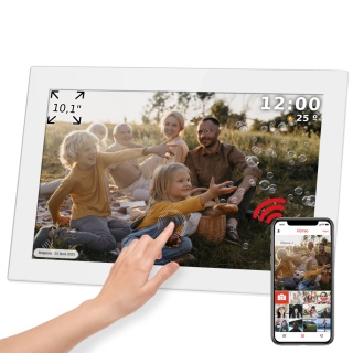 Cyfrowa ramka Kruger&Matz na zdjęcia FRAMEO Wi-Fi 10,1" wysoka jakość panel biała