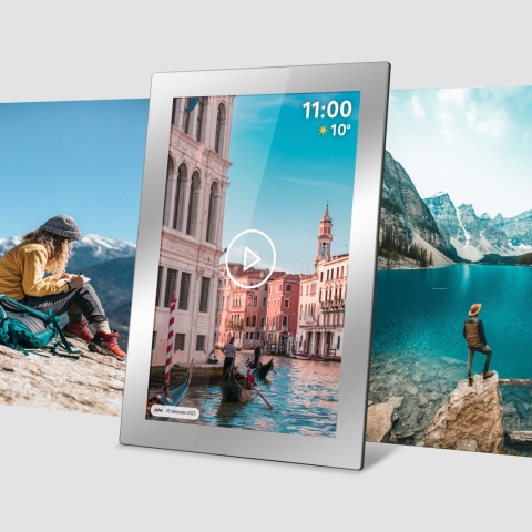 Cyfrowa ramka Kruger&Matz na zdjęcia FRAMEO Wi-Fi 10,1" wysoka jakość panel lustrzana Cyfrowa ramka Kruger&Matz na zdjęcia FRAMEO Wi-Fi 10,1" wysoka jakość panel lustrzana