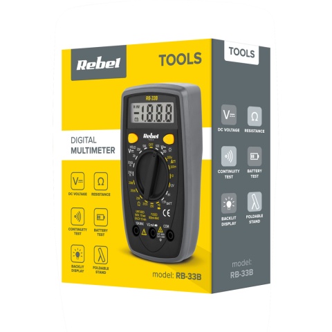 Miernik uniwersalny Rebel Tools RB-33B Miernik uniwersalny Rebel Tools RB-33B