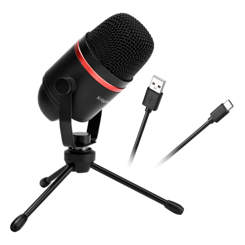 Mikrofon gamingowy vlogerowy USB Kruger&Matz Warrior GV-200 streamingowy Mikrofon gamingowy vlogerowy USB Kruger&Matz Warrior GV-200 streamingowy