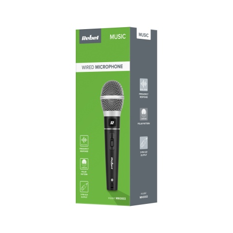 Profesjonalny mikrofon dynamiczny Azusa DM-604 XLR - Jack 6,3 mm kabel 4m