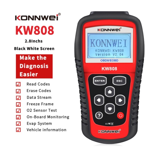 Tester diagnostyczny aku skaner OBD2 Konnwei KW808 Tester diagnostyczny aku skaner OBD2 Konnwei KW808