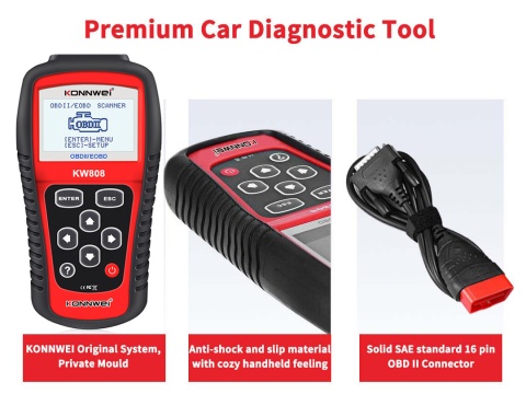 Tester diagnostyczny aku skaner OBD2 Konnwei KW808 Tester diagnostyczny aku skaner OBD2 Konnwei KW808