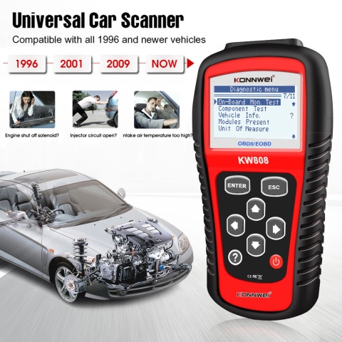 Tester diagnostyczny aku skaner OBD2 Konnwei KW808 Tester diagnostyczny aku skaner OBD2 Konnwei KW808