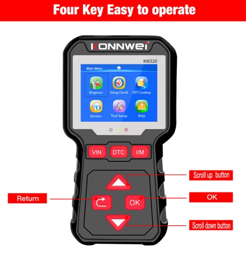 Tester diagnostyczny skaner OBD2 Konnwei KW320 Tester diagnostyczny skaner OBD2 Konnwei KW320