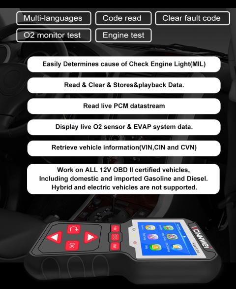 Tester diagnostyczny skaner OBD2 Konnwei KW320 Tester diagnostyczny skaner OBD2 Konnwei KW320
