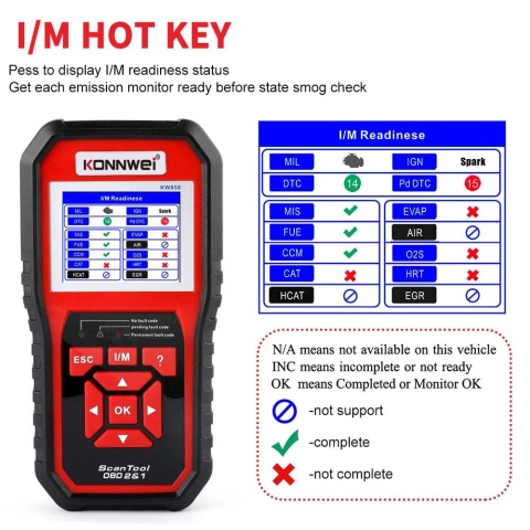 Tester diagnostyczny skaner OBD2 Konnwei KW850 Tester diagnostyczny skaner OBD2 Konnwei KW850