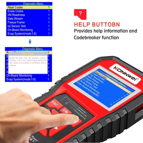 Tester diagnostyczny skaner OBD2 Konnwei KW850 Tester diagnostyczny skaner OBD2 Konnwei KW850