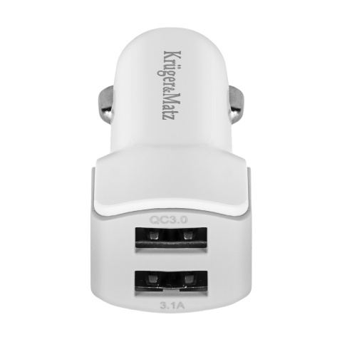 Ładowarka samochodowa 2x USB 2,4A Kruger&Matz Ładowarka samochodowa 2x USB 2,4A Kruger&Matz