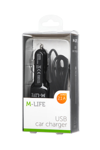 Ładowarka samochodowa M-Life Lightning+USB 2100 mA