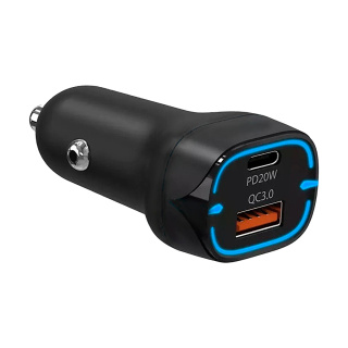 Ładowarka samochodowa szybkie ładowanie USB-A USB typu C 38W