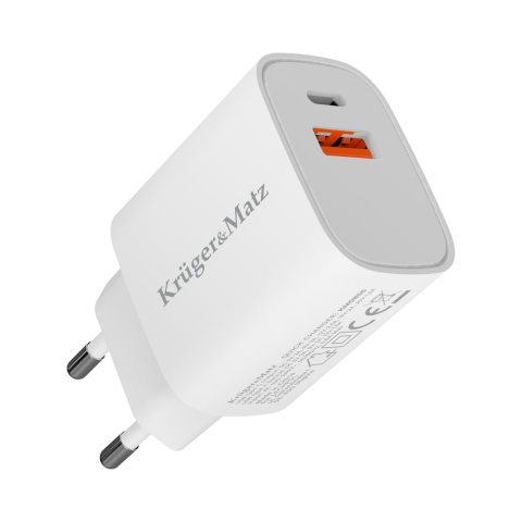 Ładowarka sieciowa Kruger&Matz GAN dual USB Power Delivery i Quick Charge