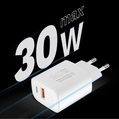 Ładowarka sieciowa Kruger&Matz GAN dual USB Power Delivery i Quick Charge