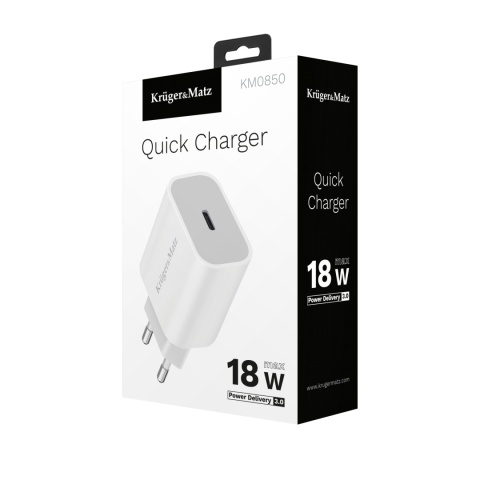 Ładowarka sieciowa USB-C PD QC 3.0 18W KrugerMatz