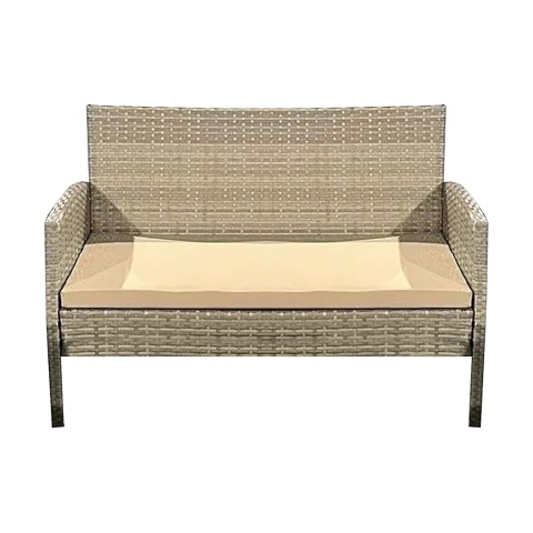 Meble ogrodowe zestaw ratan stolik fotel sofa poduchy rama metal alu MIA
