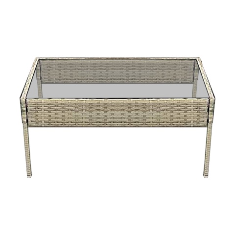 Meble ogrodowe zestaw ratan stolik fotel sofa poduchy rama metal alu MIA